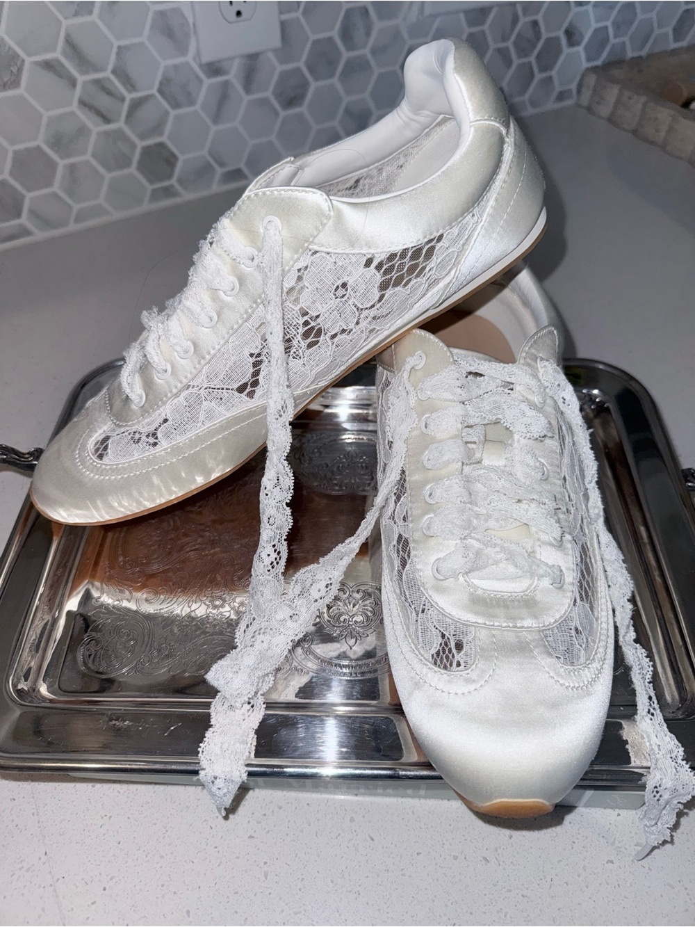Jewel Badgley Mischka Inez Fashion Sneaker - BRIDAL SNEAKER